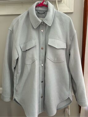 Abercrombie & Fitch Light blue Shacket Jacket